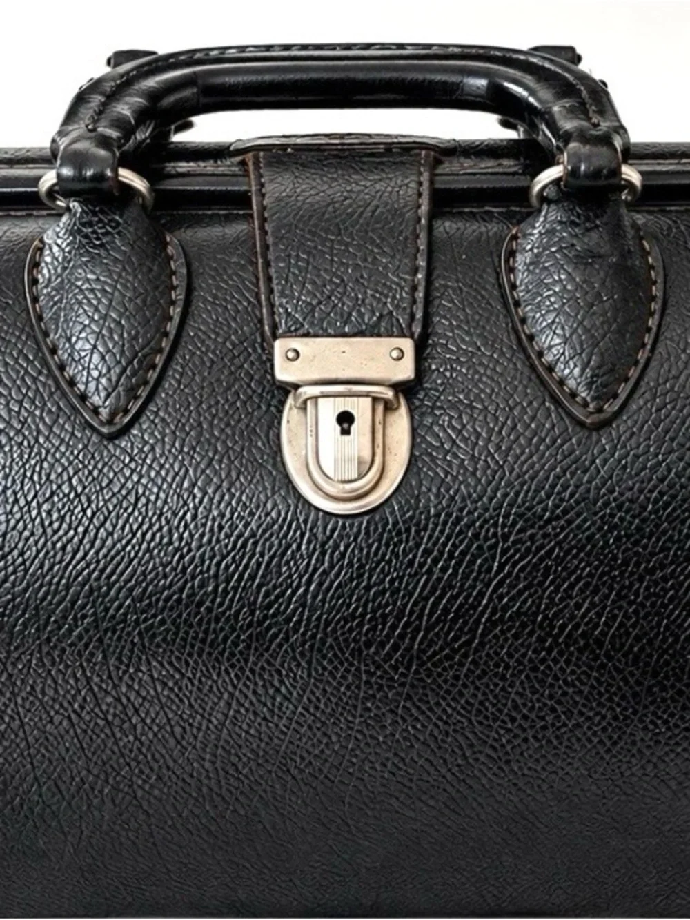 Men’s Black Leather Top-Handle Doctor Bag